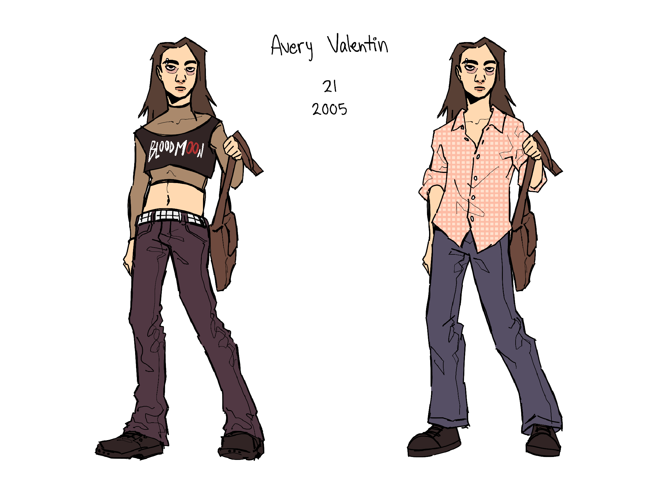 character sheet of avery